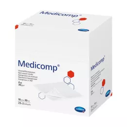 MEDICOMP Non-woven komp. usteril 10x10 cm 4-lags, 100 stk