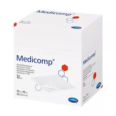 MEDICOMP Non-woven komp. usteril 10x10 cm 4-lags, 100 stk