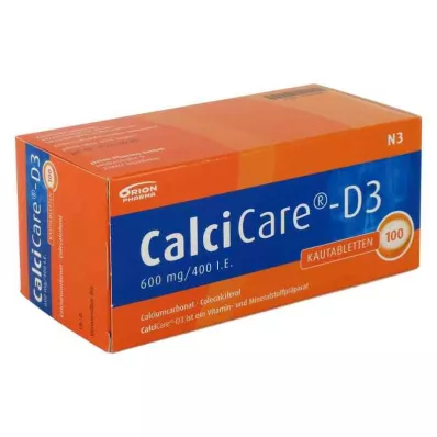 CALCICARE D3 tyggetabletter, 100 kapsler