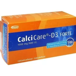 CALCICARE D3 forte brusetabletter, 100 stk