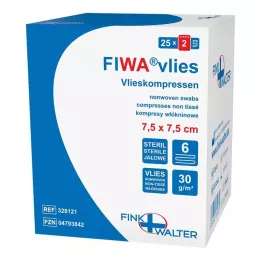 VLIESKOMPRESSEN 7,5x7,5 cm steril 6-fold, 25X2 stk