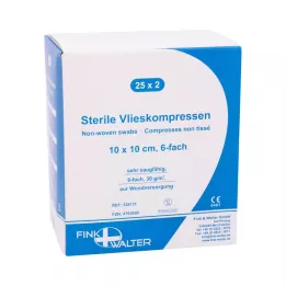VLIESKOMPRESSEN 10x10 cm steril 6-fold, 25X2 stk