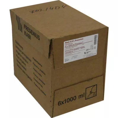 Nacl 0,9% plastikskrueflaske, 6X1000 ml