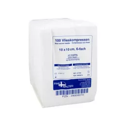 VLIESKOMPRESSEN 10x10 cm usteril 6-fold, 100 stk