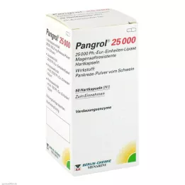 PANGROL 25.000 Hårde kapsler med enterisk belagt skal, 50 stk