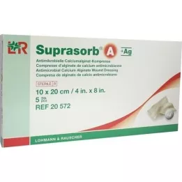 SUPRASORB A+Ag Antimic.Cal.Alginate Compr.10x20 cm, 5 stk