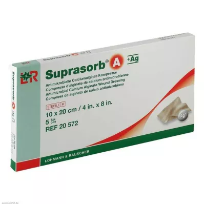 SUPRASORB A+Ag Antimic.Cal.Alginate Compr.10x20 cm, 5 stk