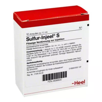 Svovl Injeel S ampuller, 10 stk
