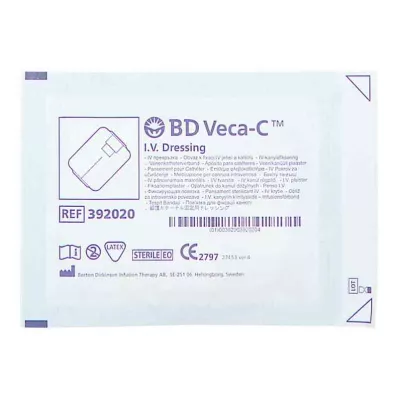 BD VECA-C Kateterfikseringsbandage 6x7,5 cm m. visningsvindue, 1 stk