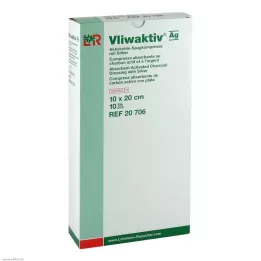 VLIWAKTIV AG Absorberende pude med aktivt kul og sølv 10x20 cm, 10 stk