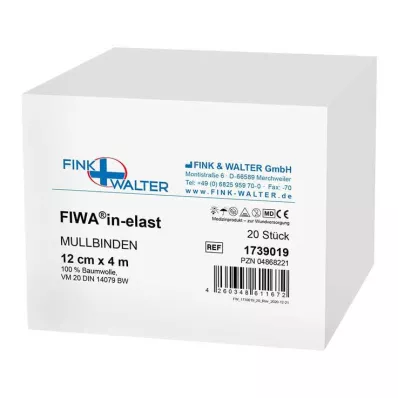 MULLBINDEN 12 cmx4 m 100% bomuld, 20 stk