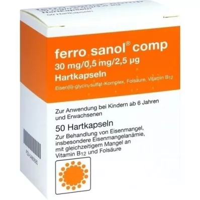 FERRO SANOL komp. Hårde kapsler med overskydende pellets, 50 stk