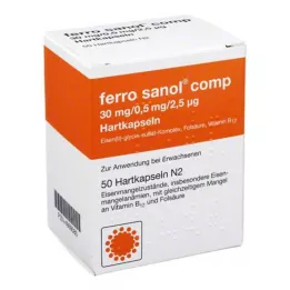 FERRO SANOL komp. Hårde kapsler med overskydende pellets, 50 stk