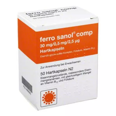 FERRO SANOL komp. Hårde kapsler med overskydende pellets, 50 stk FERRO SANOL komp. Hårde kapsler med overskydende pellets, 50 stk