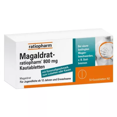 Magaldrat-ratiopharm® 800 mg tyggetabletter, 50 stk