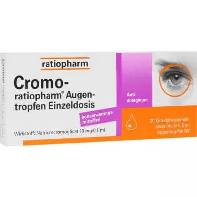 CROMO-RATIOPHARM Øjendråber enkeltdosis, 20X0,5 ml
