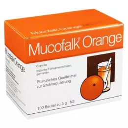 MUCOFALK Orange granulat til fremstilling af en enkelt pose, 100 stk