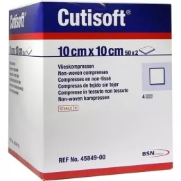 CUTISOFT Ikke-vævede kompresser 10x10 cm sterile, 50X2 stk