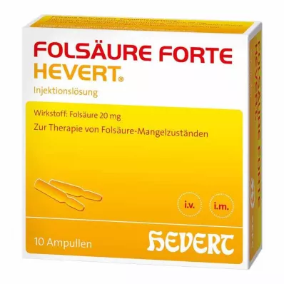 FOLSÄURE HEVERT forte-ampuller, 10X2 ml FOLSÄURE HEVERT forte-ampuller, 10X2 ml