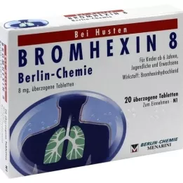 BROMHEXIN 8 Berlin Chemie overtrukne tabletter, 20 stk