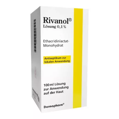 RIVANOL Opløsning 0,1%, 100 ml