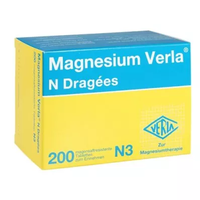 MAGNESIUM VERLA N-overtrækstabletter, 200 kapsler