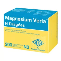 MAGNESIUM VERLA N-overtrækstabletter, 200 kapsler