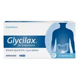 GLYCILAX Suppositorier til voksne, 12 stk