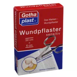 GOTHAPLAST Sårgips følsom 6 cm x 0,5 m skåret, 1 stk