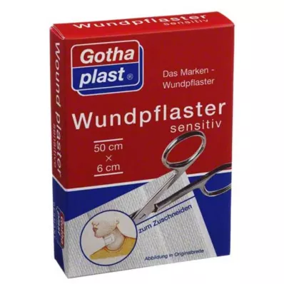 GOTHAPLAST Sårgips følsom 6 cm x 0,5 m skåret, 1 stk