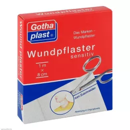 GOTHAPLAST Sårgips følsom 8 cmx1 m skåret, 1 stk
