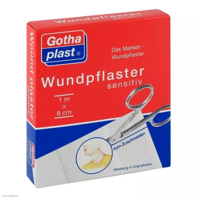 GOTHAPLAST Sårgips følsom 8 cmx1 m skåret, 1 stk