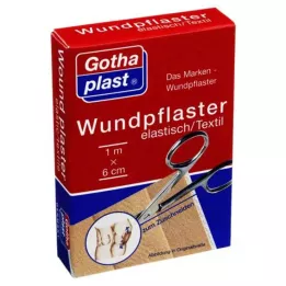 GOTHAPLAST Sårplaster elastisk 6 cmx1 m skåret, 1 stk