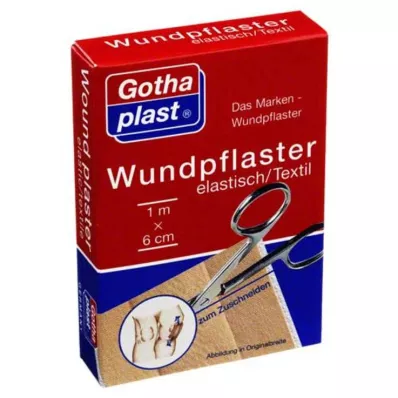GOTHAPLAST Sårplaster elastisk 6 cmx1 m skåret, 1 stk