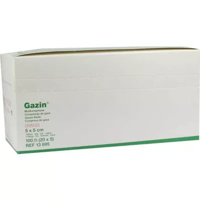 Gazin kompresser 5x5cm 12fac, 20x5 stk