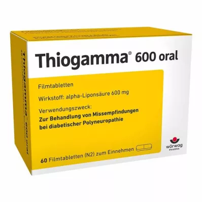 THIOGAMMA 600 orale filmovertrukne tabletter, 60 stk