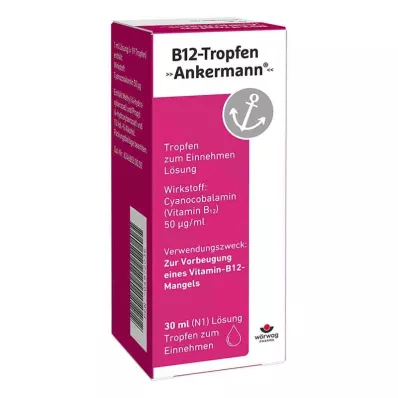 B12 ANKERMANN dråber, 30 ml B12 ANKERMANN dråber, 30 ml