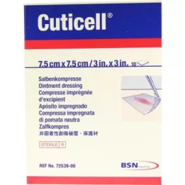 CUTICELL Salvekompresser 7,5x7,5 cm, 10 stk