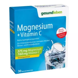 GESUND LEBEN Magnesium+Vitamin C-brusetabletter, 3X10 stk