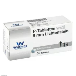 P TABLETTEN hvid 8 mm, 50 stk