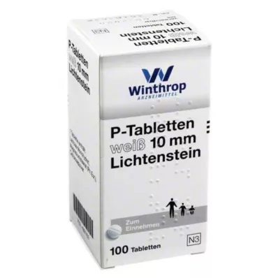 P tabletter hvide 10 mm, 100 stk
