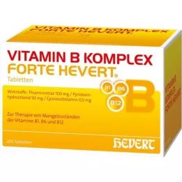 VITAMIN B KOMPLEX forte Hevert Tabletter, 200 kapsler