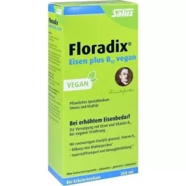 FLORADIX Jern plus B12 vegansk tonic, 250 ml