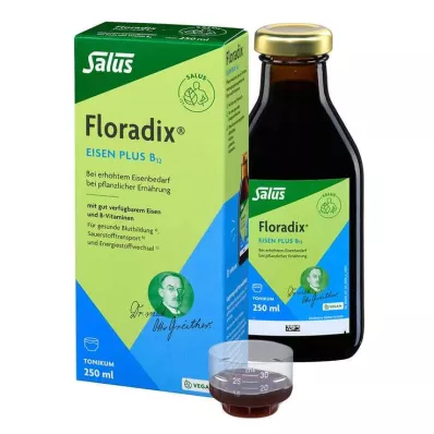 FLORADIX Jern plus B12 vegansk tonic, 250 ml