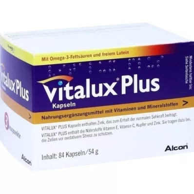 VITALUX Plus Luteină și Omega-3 Capsule, 84 Capsule