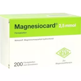 MAGNESIOCARD 2,5 mmol filmovertrukne tabletter, 200 stk