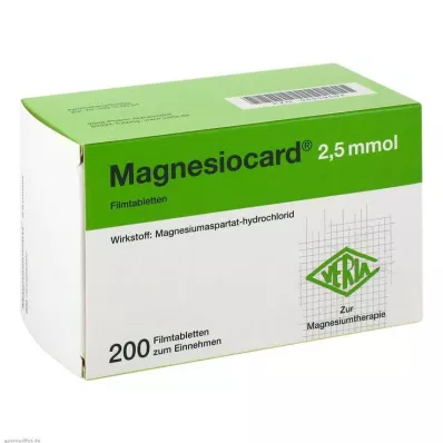 MAGNESIOCARD 2,5 mmol filmovertrukne tabletter, 200 stk