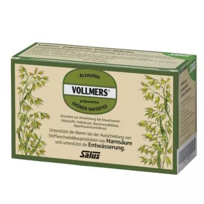 VOLLMERS filtru de ceai de ovăz verde preparat, 15 buc