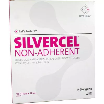 SILVERCEL Ikke-klæbende kompresser 11x11 cm, 10 stk