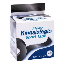 KINESIOLOGIE Sportstape 5 cmx5 m sort, 1 stk